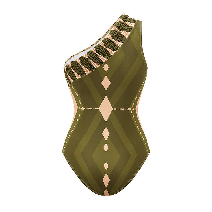 Larza One Shoulder Pant Set - Green