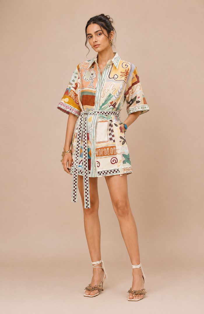 Leera Mini Dress - Off White
