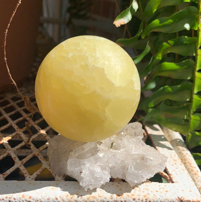 Lemon Calcite Sphere