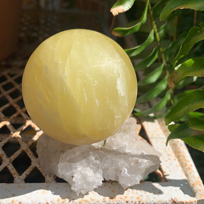 Lemon Calcite Sphere
