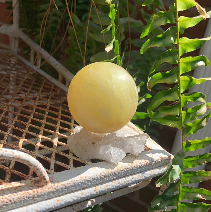 Lemon Calcite Sphere