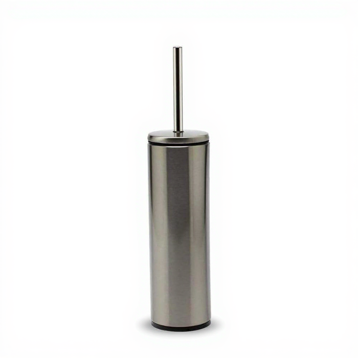 Primanova toilet brush Stainless steel beige front view