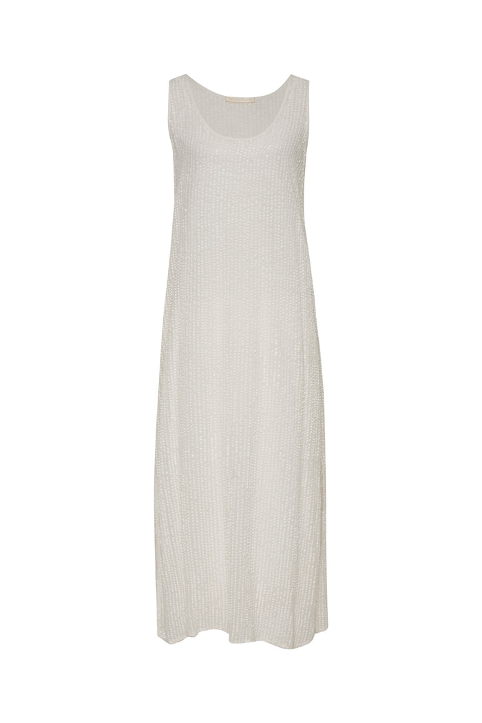 Liza Sequin Long Tank Dress Cloud