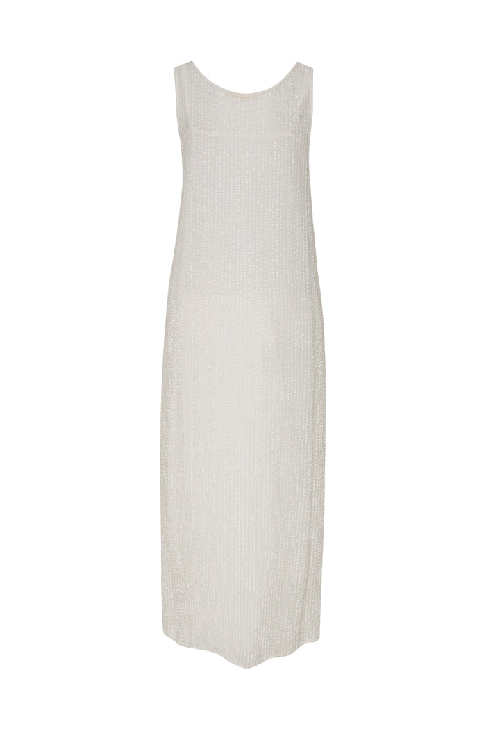 Liza Sequin Long Tank Dress Cloud