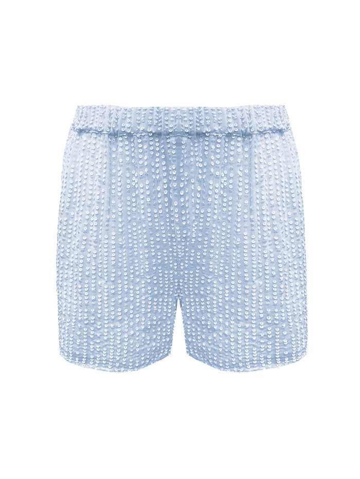 Liza Sequin Short Blue Chalk
