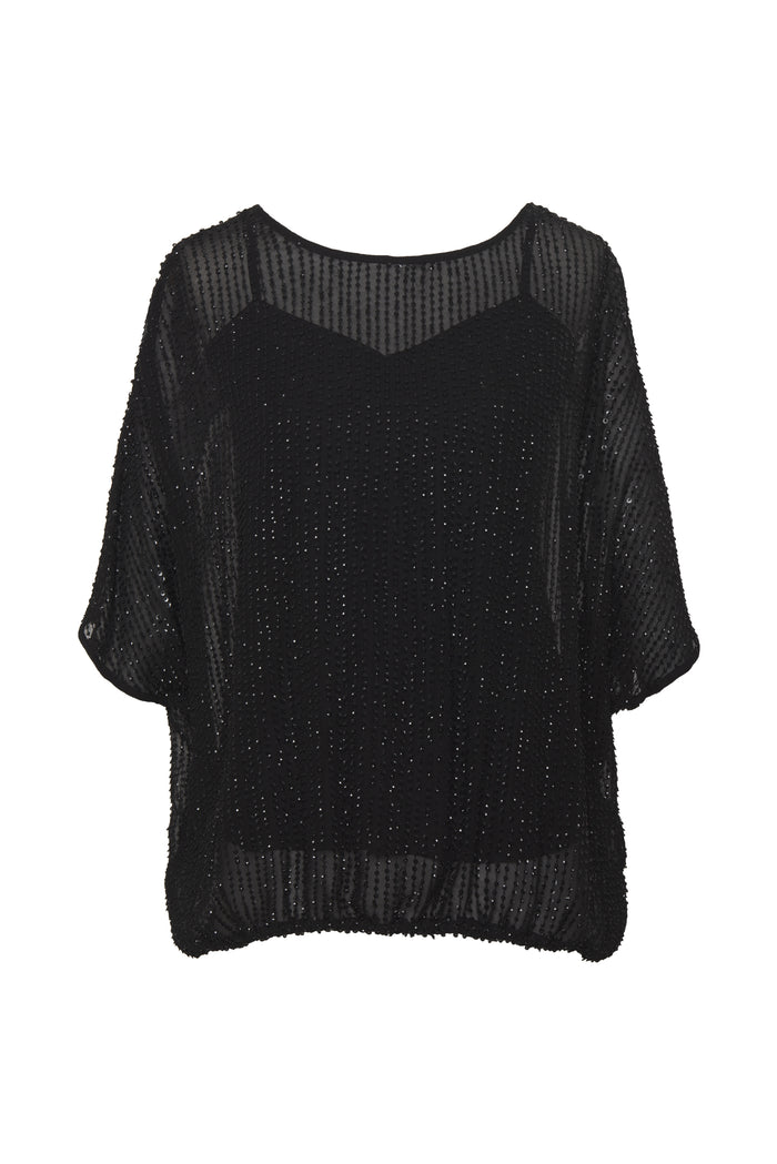 Liza Sequin Wedge Top*