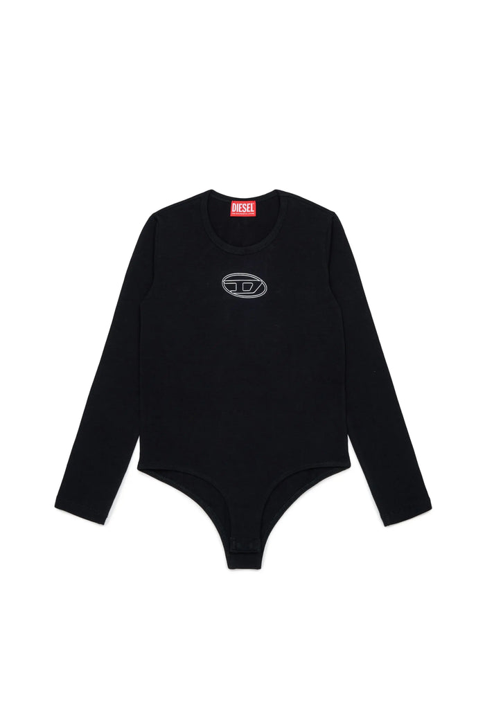 Long-sleeve bodysuit with Oval D logo