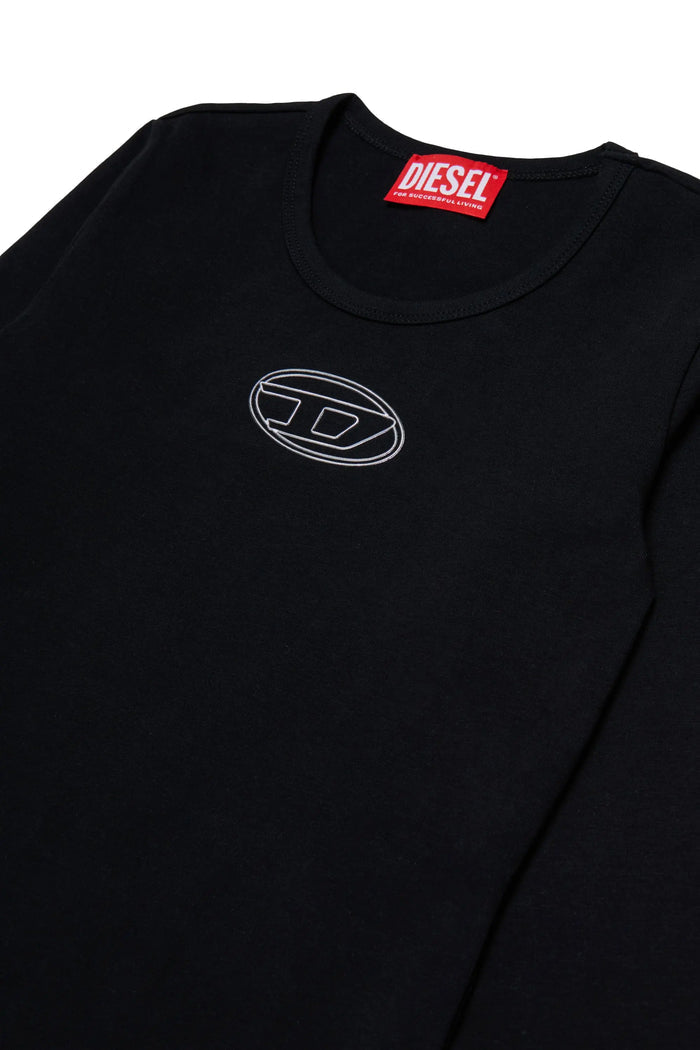 Long-sleeve bodysuit with Oval D logo