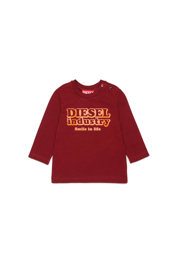 Long-sleeve T-shirt with Diesel Industry print