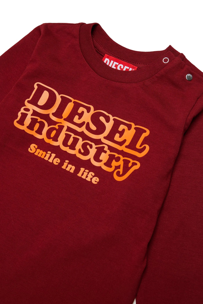 Long-sleeve T-shirt with Diesel Industry print