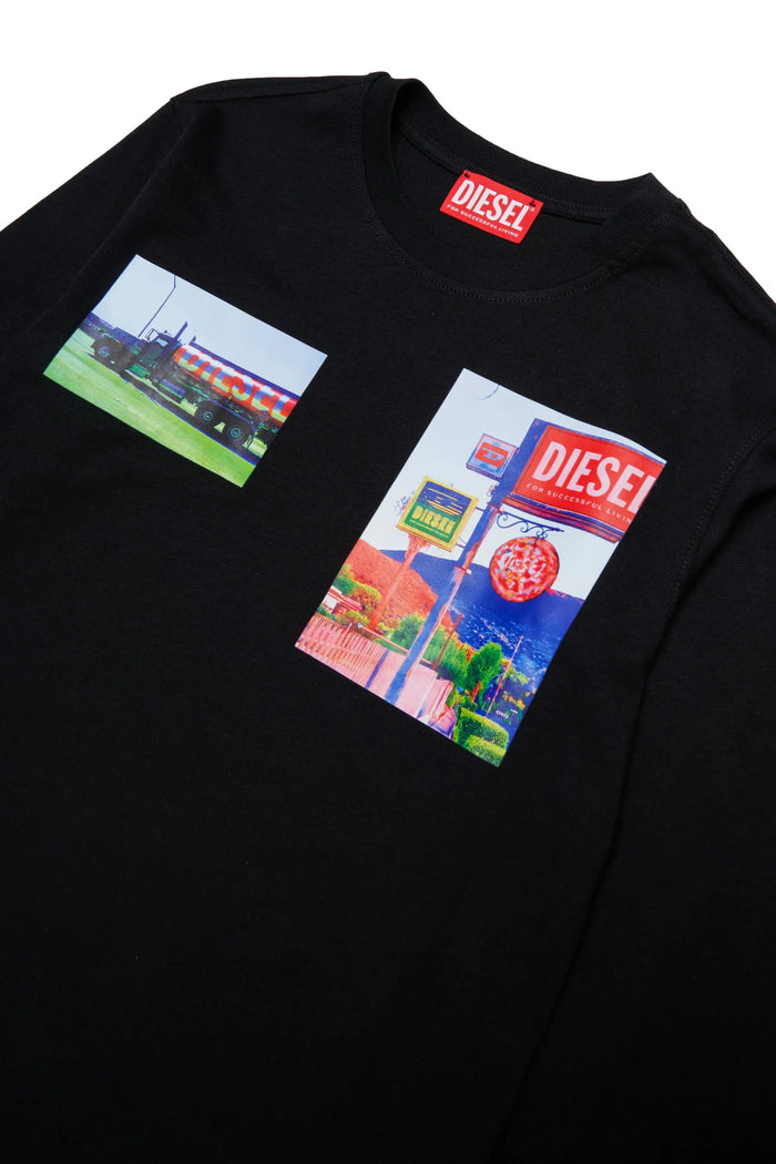 Long-sleeve T-shirt with photo prints
