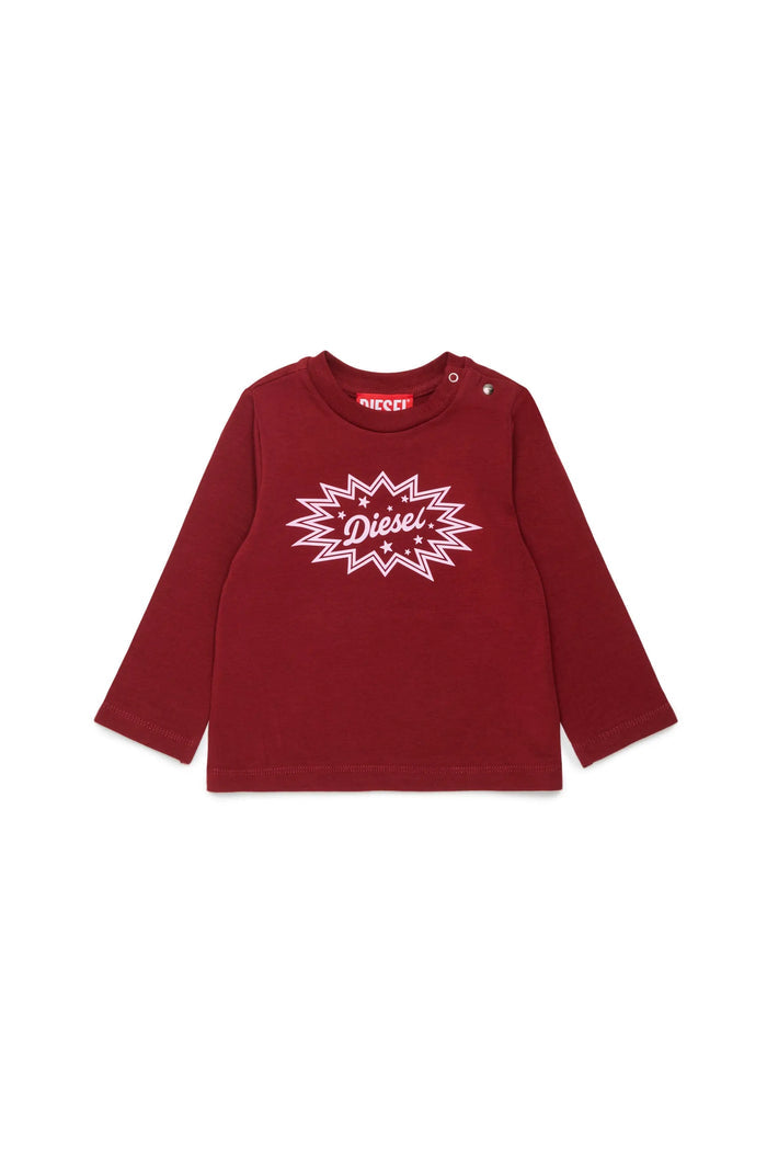 Long-sleeve T-shirt with starburst logo print