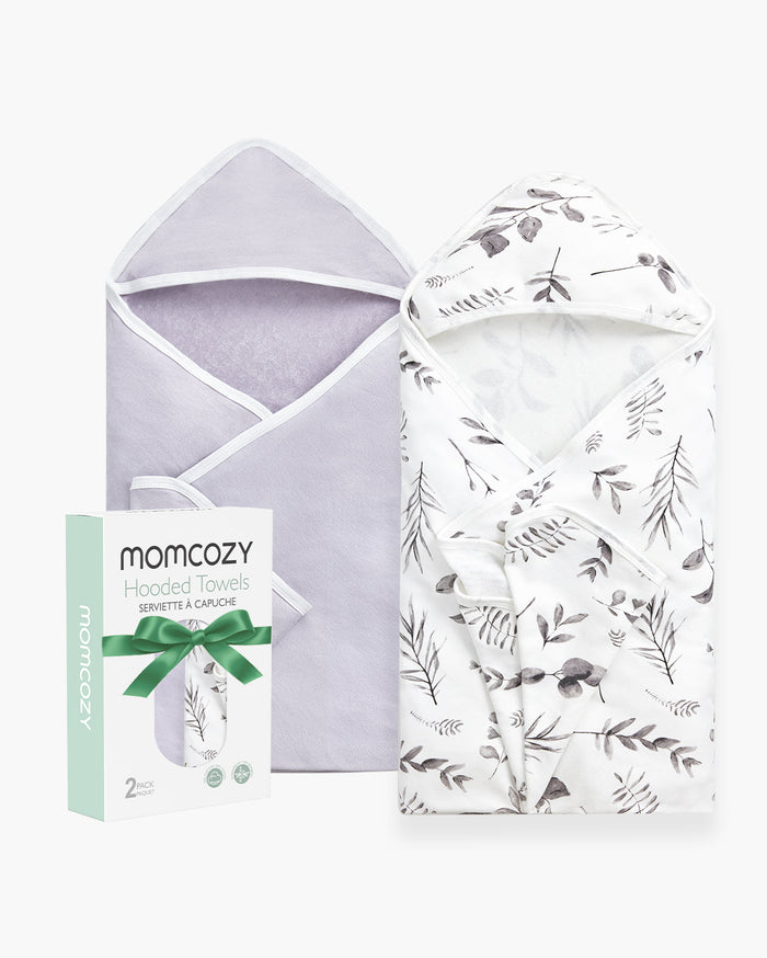 Lot de 2 serviettes à capuche pour bébé – Douche Nouveau-né