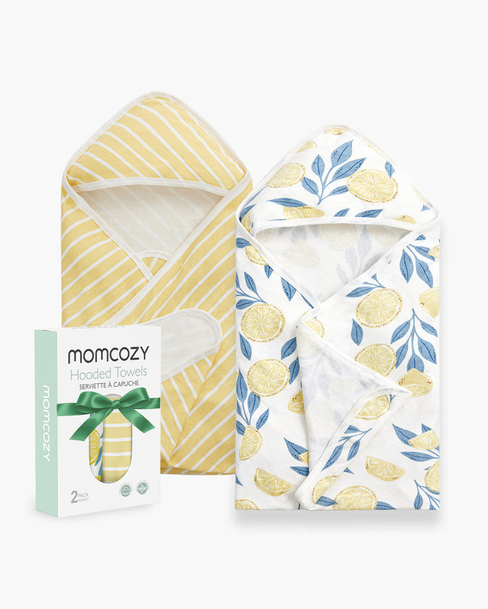 Lot de 2 serviettes à capuche pour bébé – Douche Nouveau-né