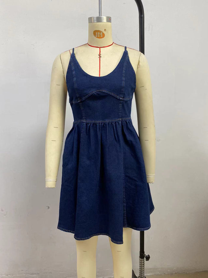 Lova Mini Dress - Dark Blue