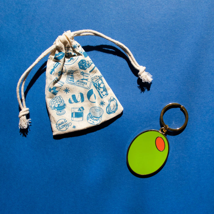 Love & Victory - Olive Keychain