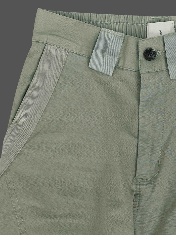 Olive Stretchable Pants for Men detail view - Lucent Straight Fit Trouser by Italian Colony