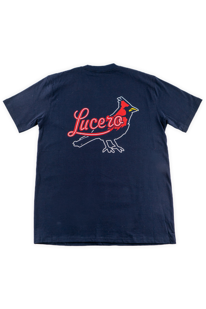 Lucero x Memphis Redbirds Cardinal Tee back