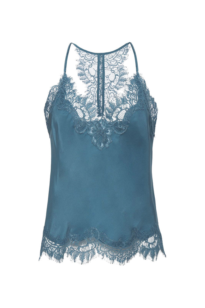 Lucy Crop Cami - Blue Poppy
