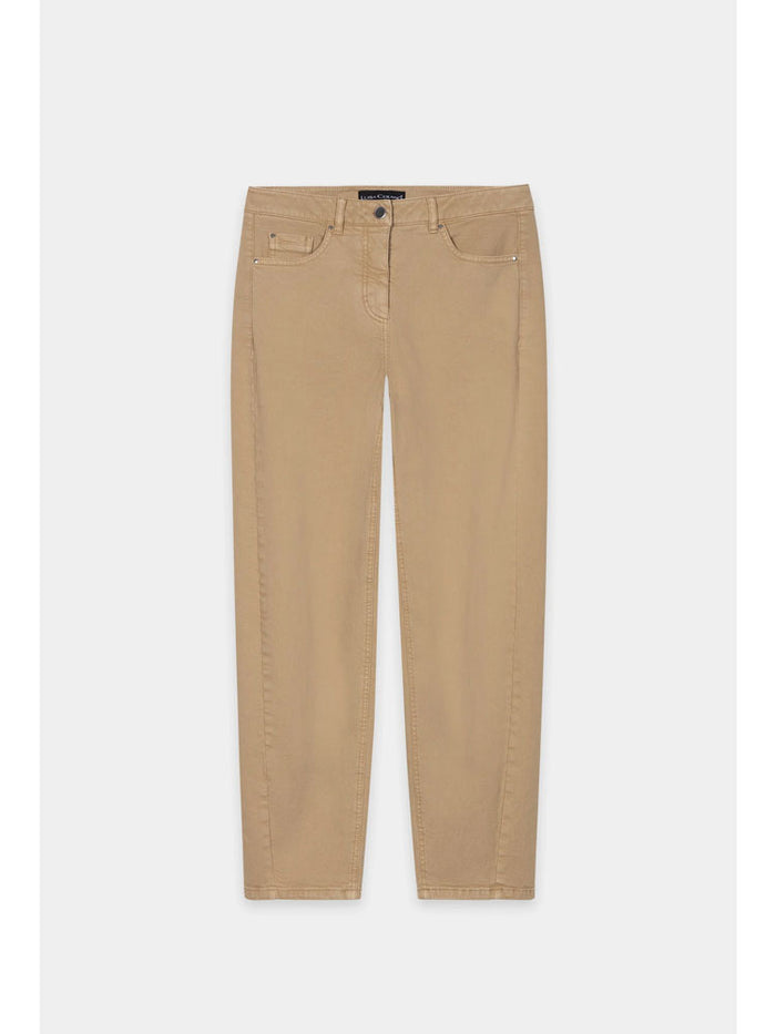 Luisa Cerano Authentic Barrel Leg Jean Camel