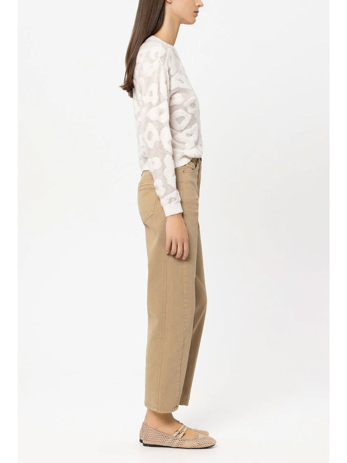 Luisa Cerano Authentic Barrel Leg Jean Camel