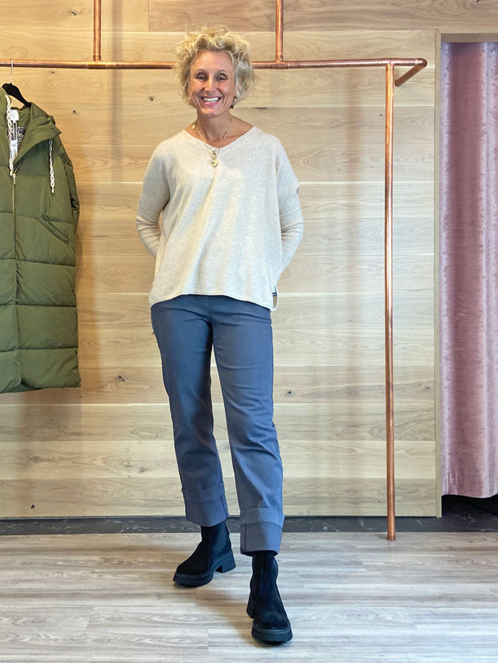 Luisa Cerano Cuffed Jeans Grey