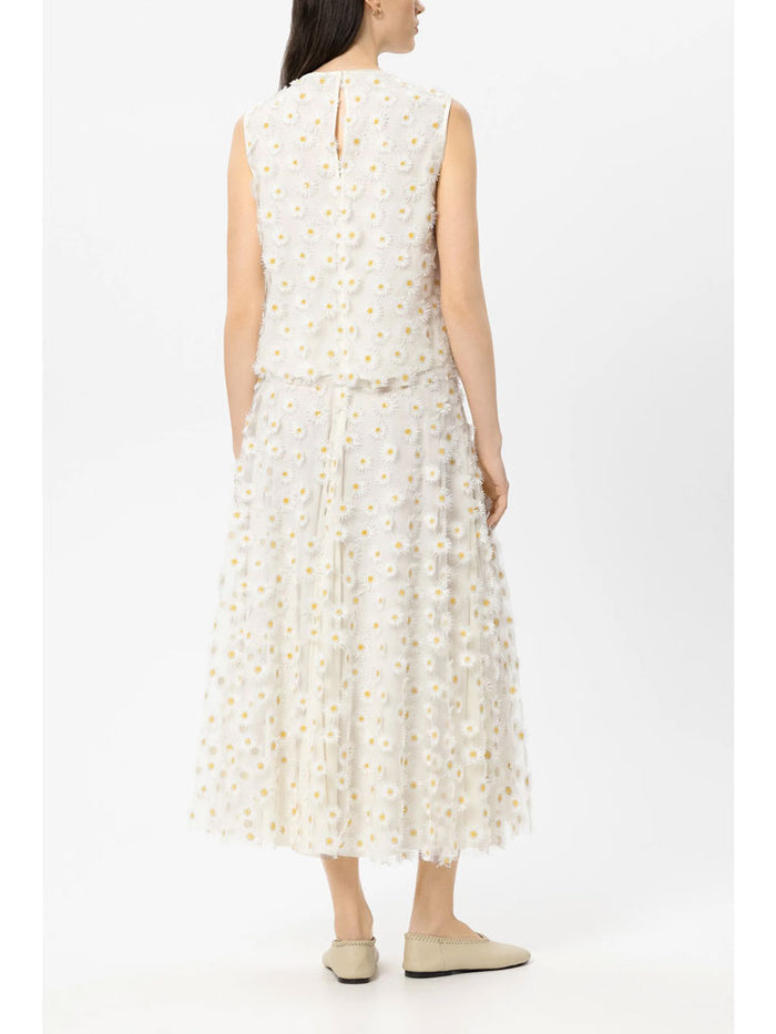 Luisa Cerano Flower Top White