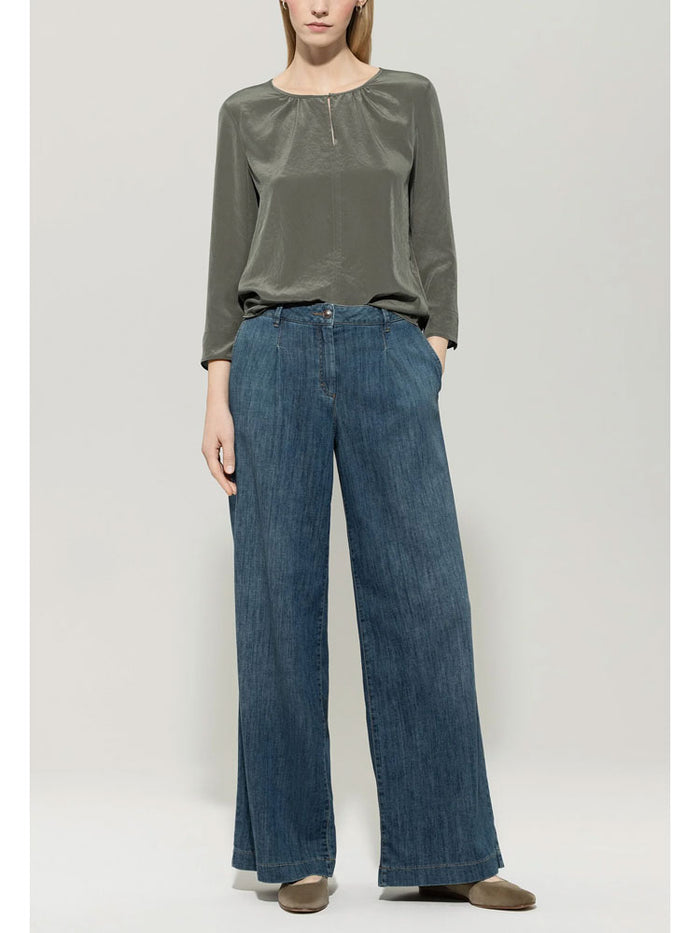 Luisa Cerano Flowing Blouse Khaki