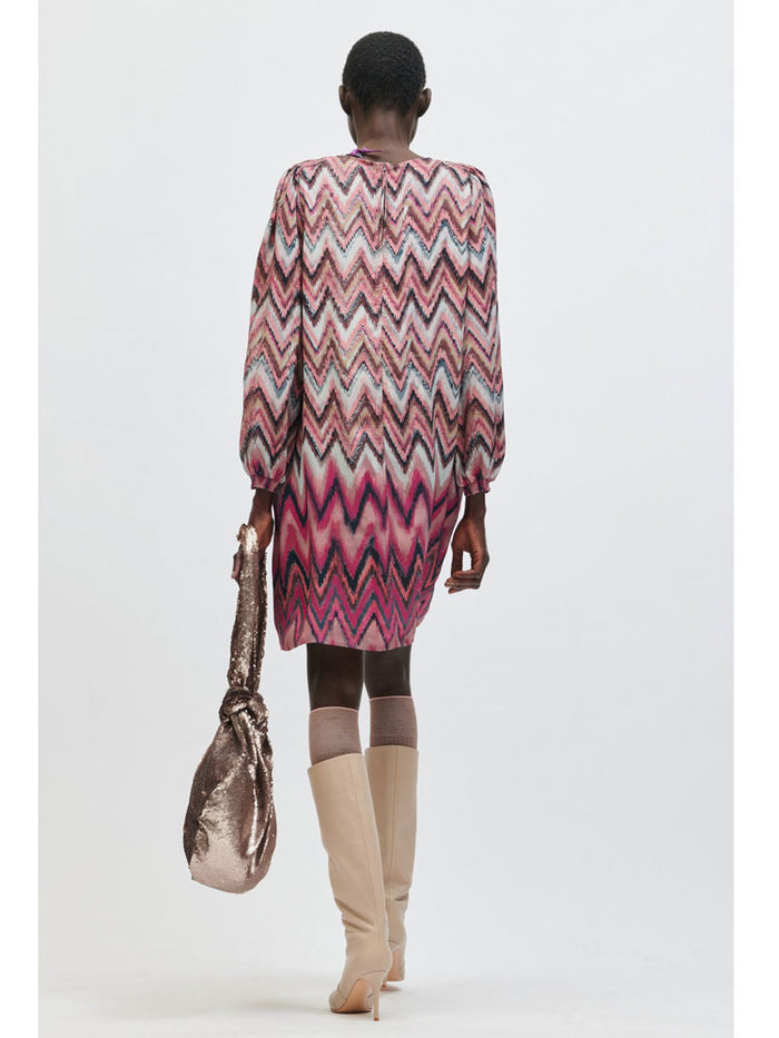 Luisa Cerano Printed Dress Pink & Barolo