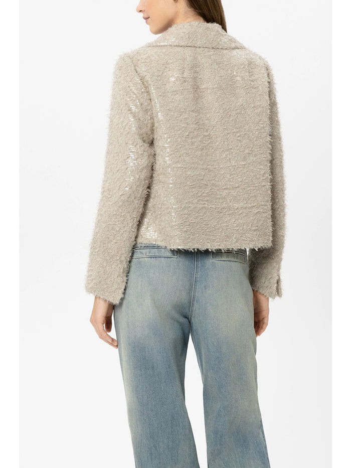 Luisa Cerano Sequin Jacket Taupe