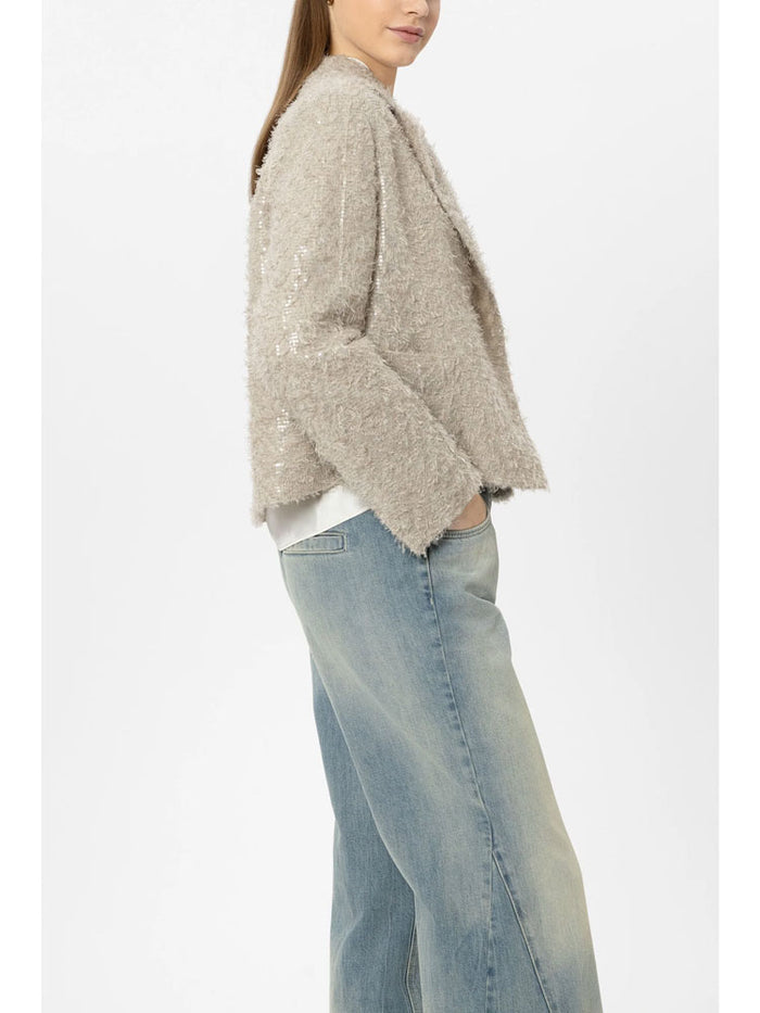 Luisa Cerano Sequin Jacket Taupe