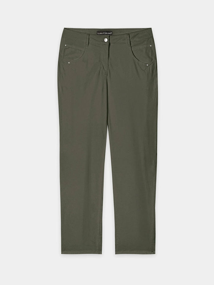 Luisa Cerano Stretch Jeans Khaki