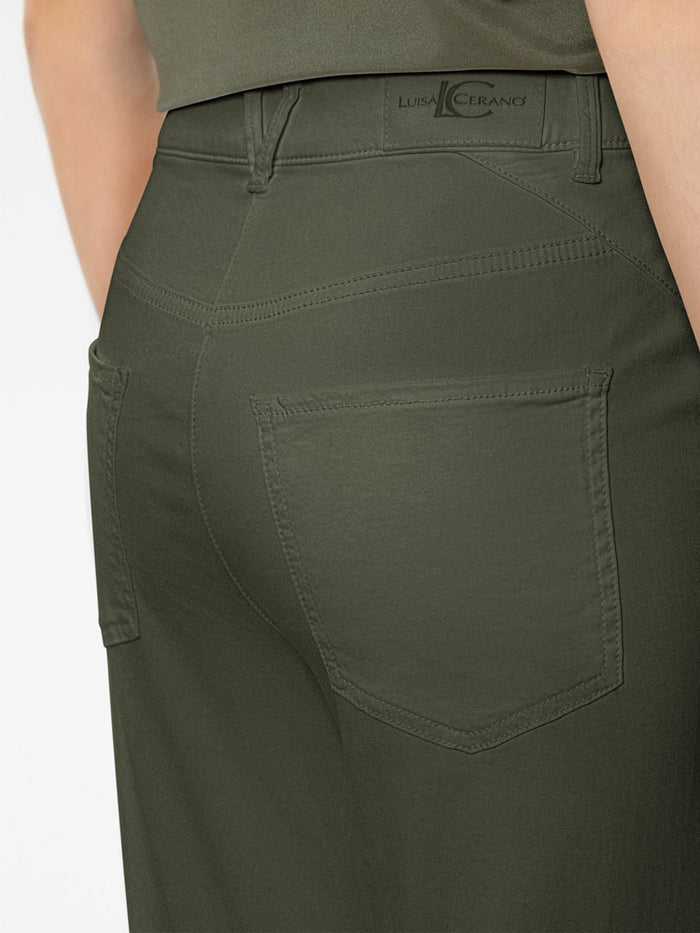 Luisa Cerano Stretch Jeans Khaki