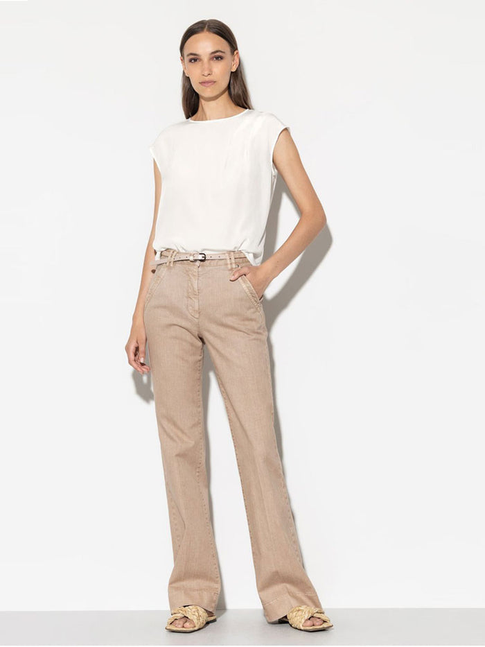 Luisa Cerano Techno Silk Top Milk