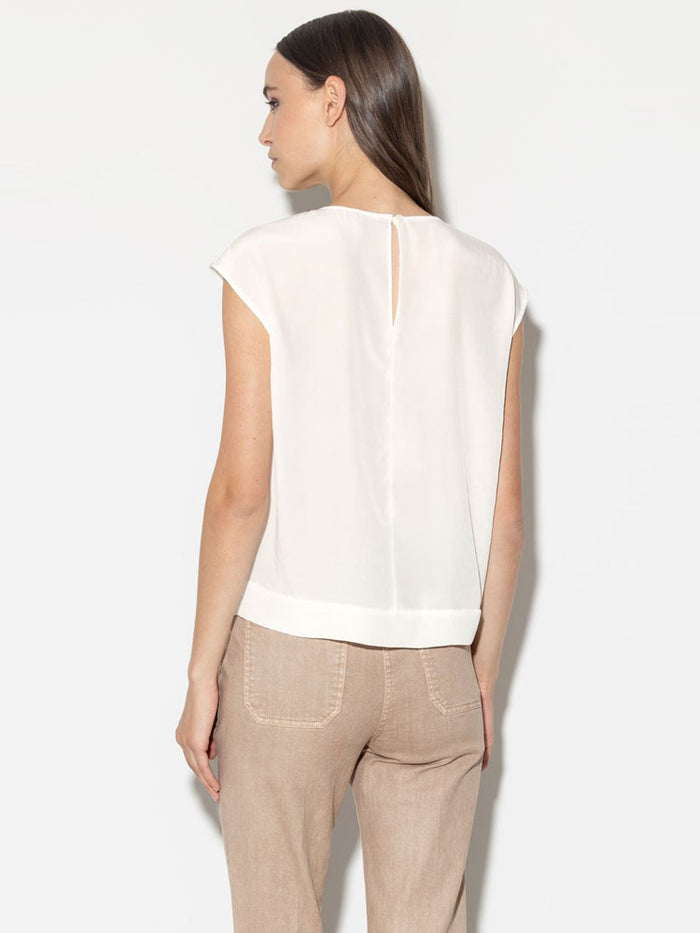 Luisa Cerano Techno Silk Top Milk