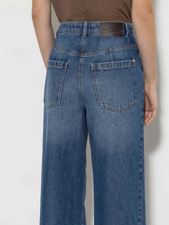 Luisa Cerano Wide Leg Jeans Denim Blue