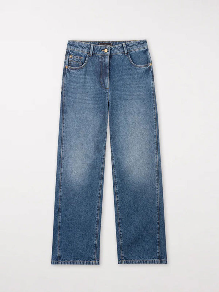 Luisa Cerano Wide Leg Jeans Denim Blue