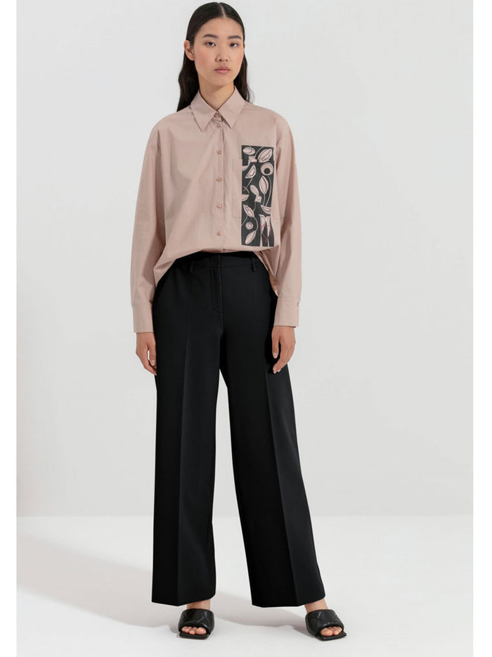 Luisa Cerano Wide Leg Trousers Black