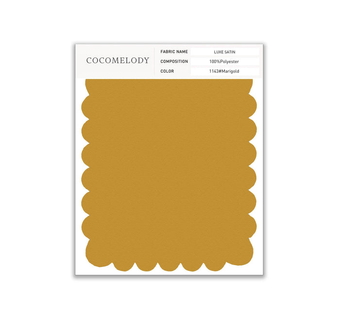 Luxe Satin Fabric Swatch in Single Color SWLS16001 - COCOMELODY