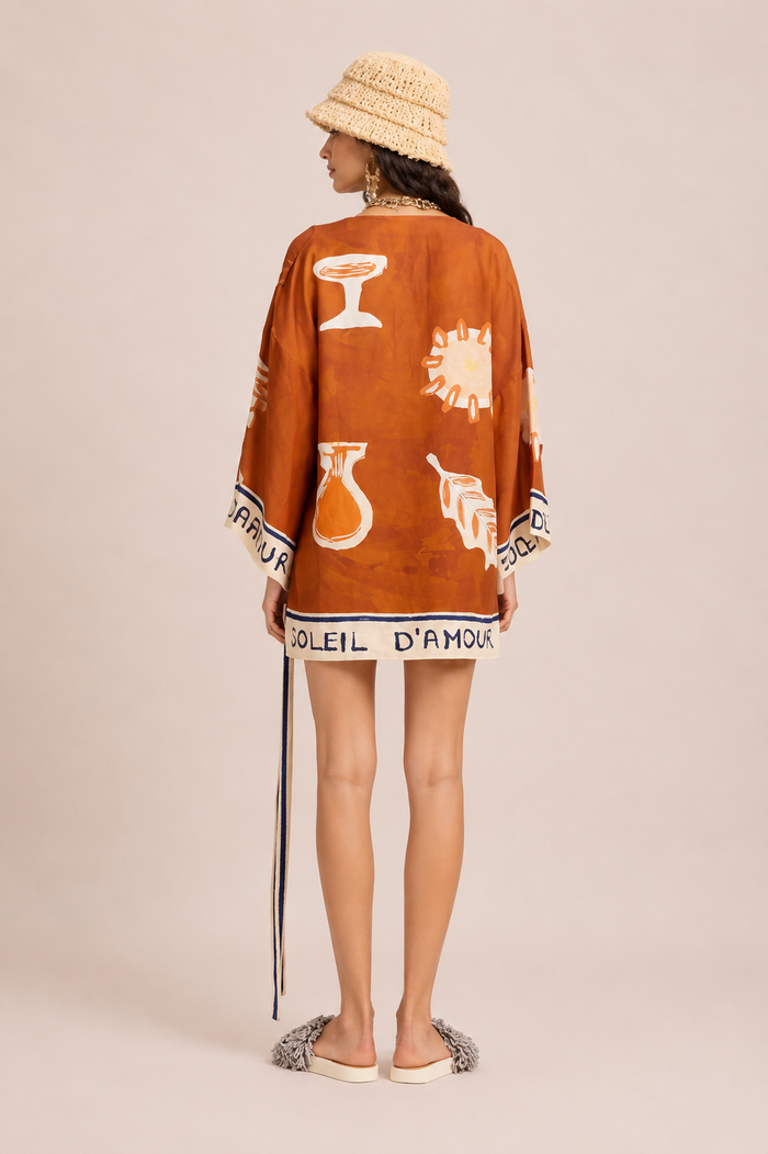 Maize Mini Dress - Brown