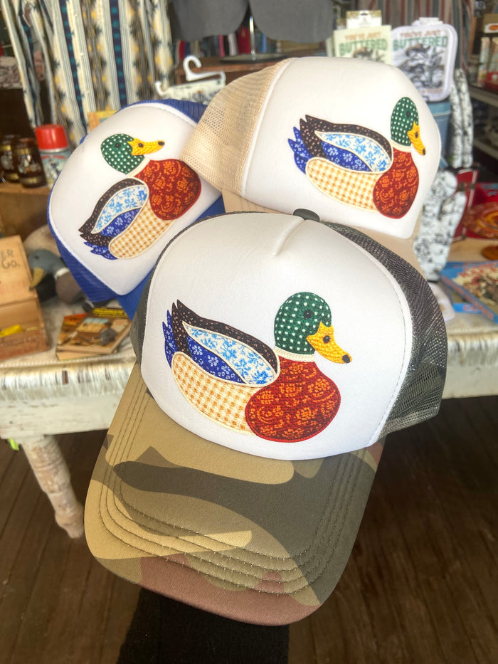 Mallard Duck Patchwork Printed Trucker Hat - Deer Creek Mercantile