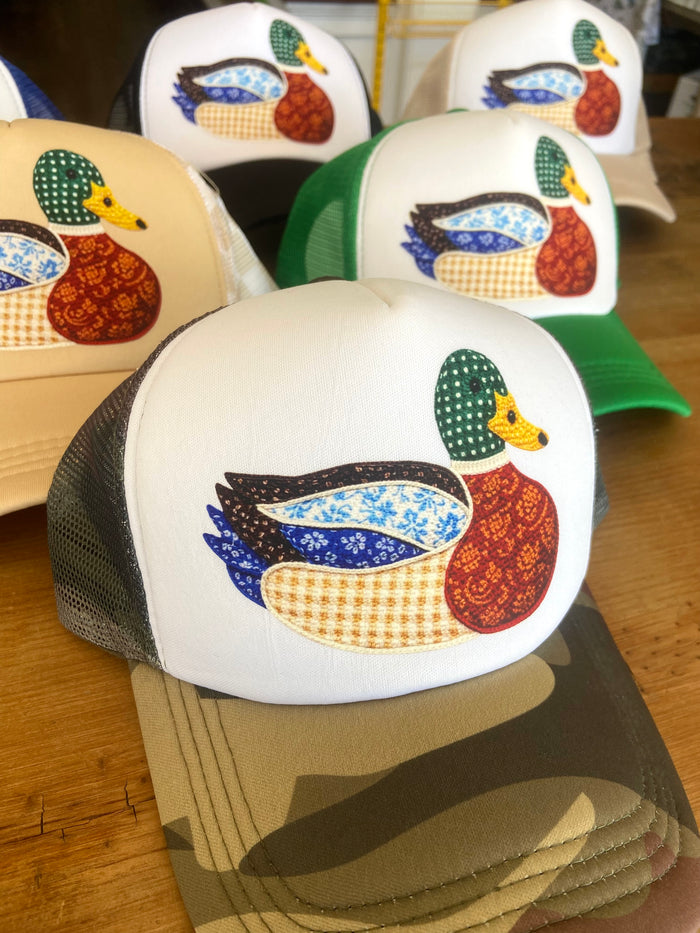 Mallard Duck Patchwork Printed Trucker Hat - Deer Creek Mercantile