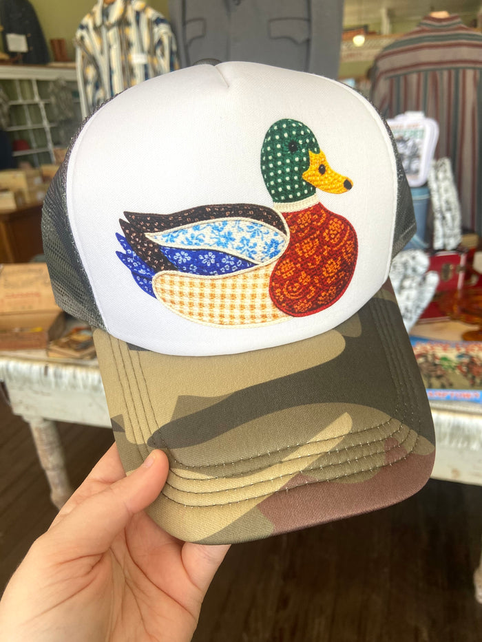 Mallard Duck Patchwork Printed Trucker Hat - Deer Creek Mercantile