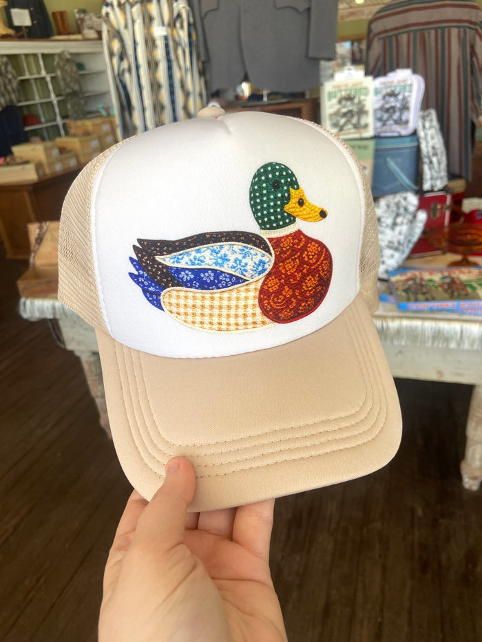 Mallard Duck Patchwork Printed Trucker Hat - Deer Creek Mercantile