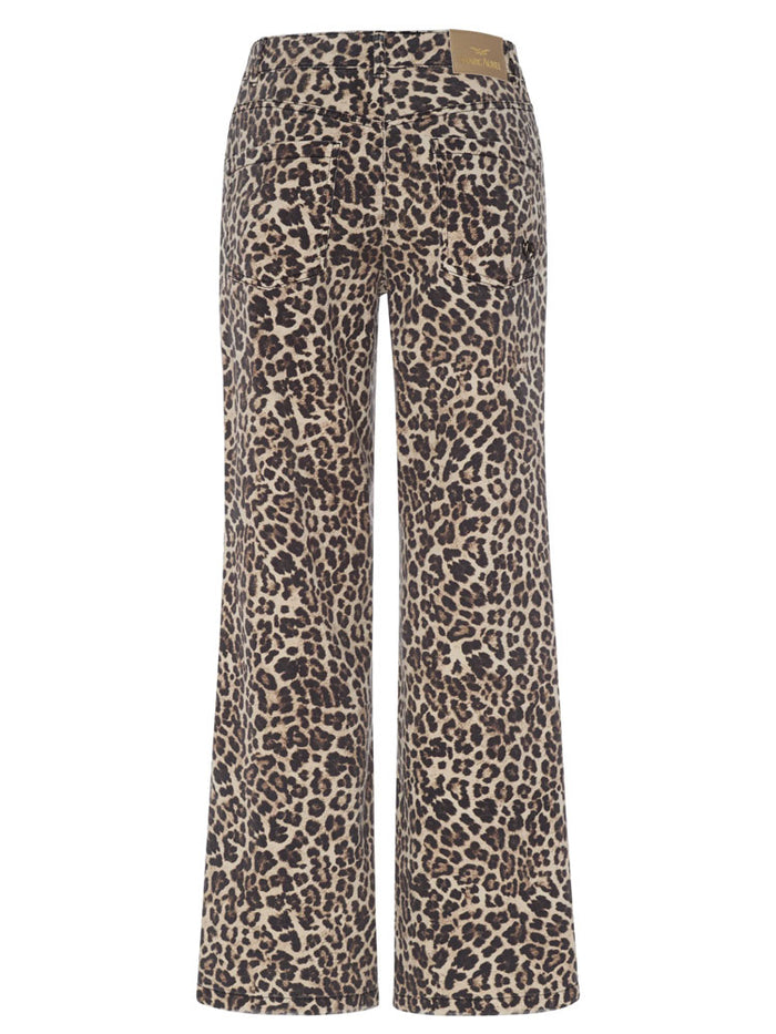 Marc Aurel Loose Fit Leopard Print Jeans