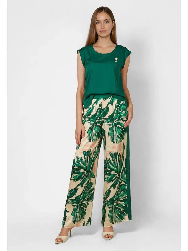 Marc Aurel Satin Top Green