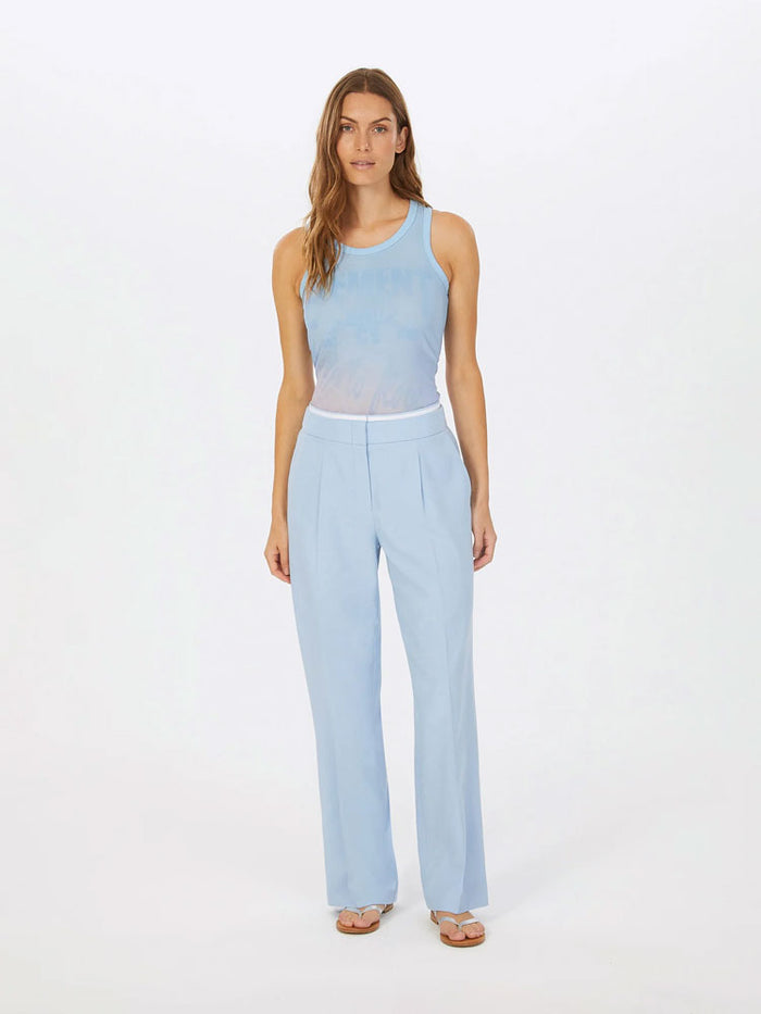 Marc Aurel Vest Top Blue Patterned