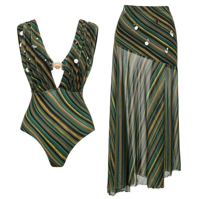 Mary 2 Piece Swimsuit Set - Green