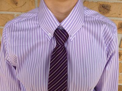 Mauve & White Striped Tie Shirts Childs (208)