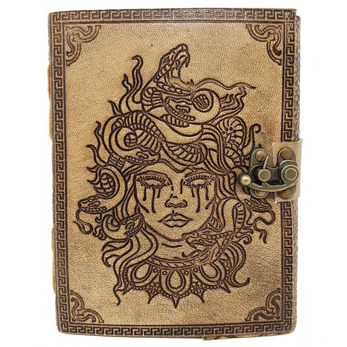 Medusa Leather Journal with Latch